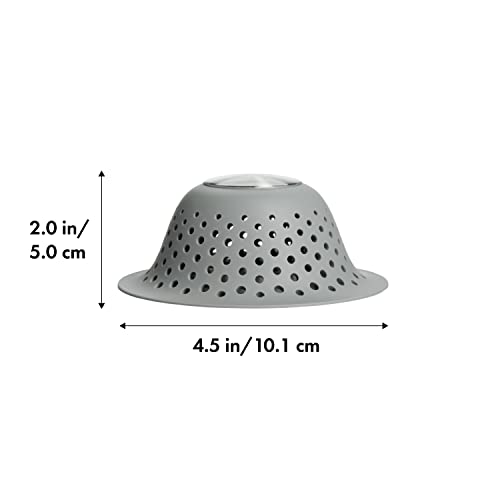OXO Good Grips Silicone Shower & Tub Drain Protector, Gray - Image 7