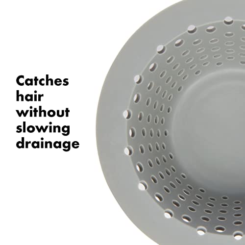 OXO Good Grips Silicone Shower & Tub Drain Protector, Gray - Image 5