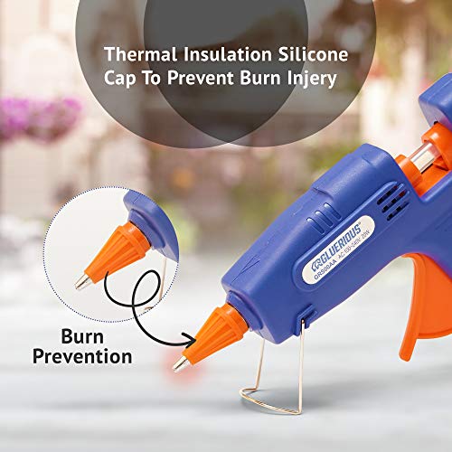 Gluerious Mini Hot Glue Gun with 30 Glue Sticks for Crafts School DIY Arts Home Quick Repairs, 20W, Blue - Image 4